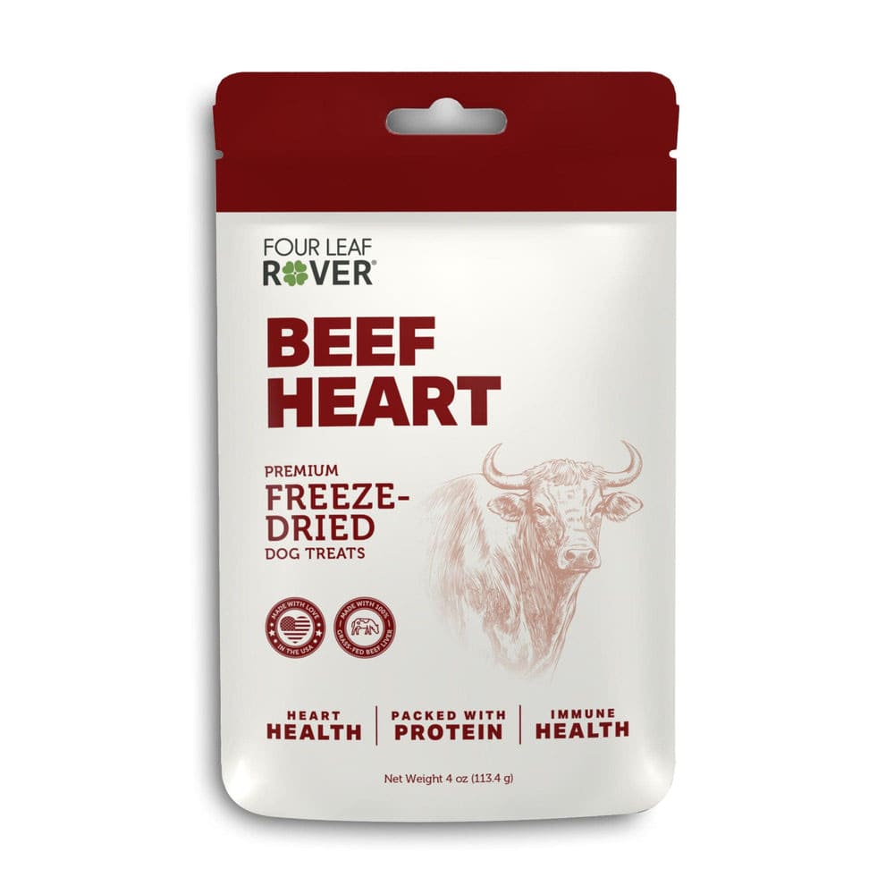 Four Leaf Rover BEEF HEART Freeze-Dried Treats for Dogs