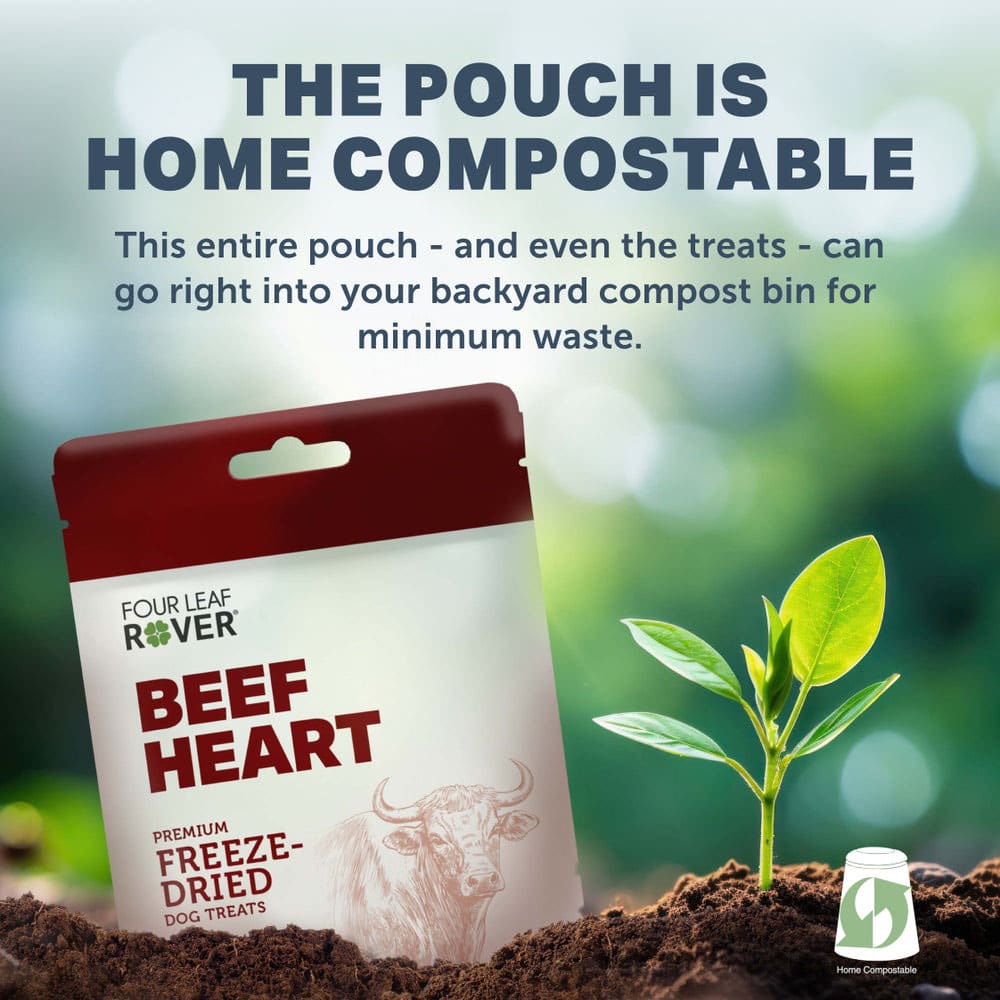 Four Leaf Rover BEEF HEART Freeze-Dried Treats for Dogs